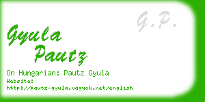 gyula pautz business card